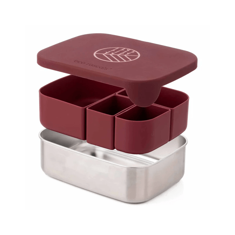 Lunchbox Grande 4 Organizadores Burdeos