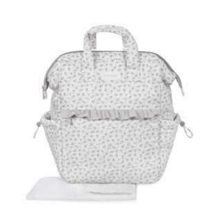 Mochila Little Bloom Flor Gris