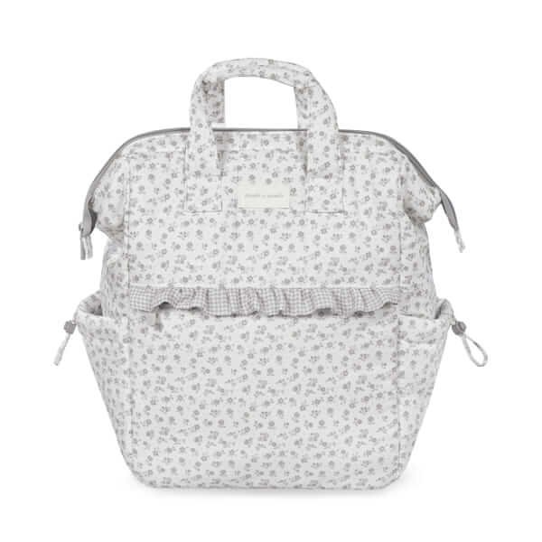 Mochila Little Bloom Flor Gris