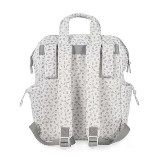 Mochila Little Bloom Flor Gris