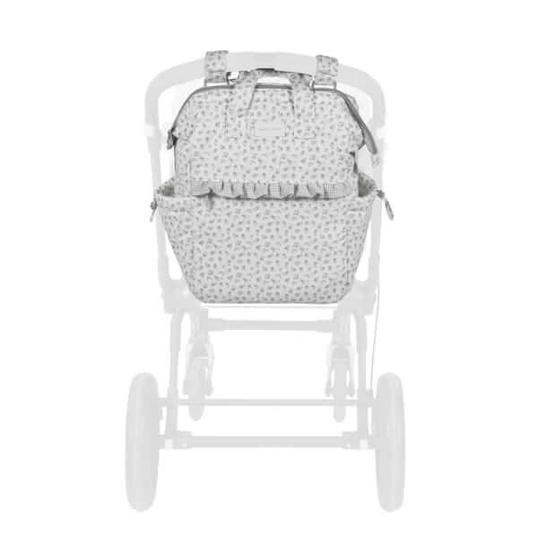 Mochila Little Bloom Flor Gris