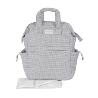 Mochila Little Bloom Vichy Gris