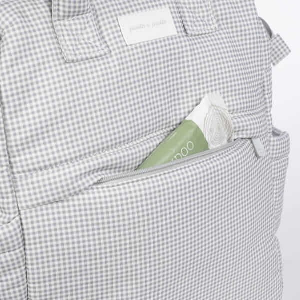 Mochila Little Bloom Vichy Gris