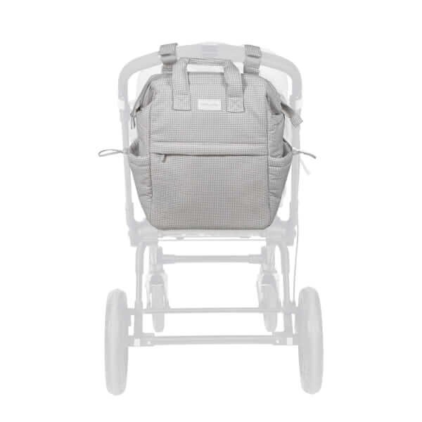 Mochila Little Bloom Vichy Gris