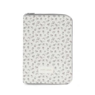 Portadocumentos Little Bloom Flor Gris