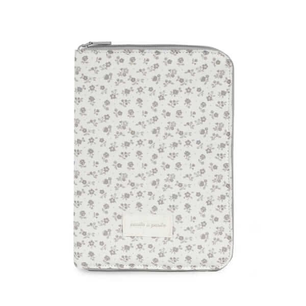 Portadocumentos Little Bloom Flor Gris