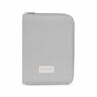 Portadocumentos Little Bloom Vichy Gris