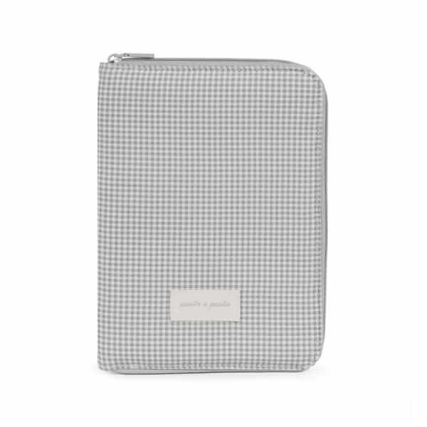 Portadocumentos Little Bloom Vichy Gris