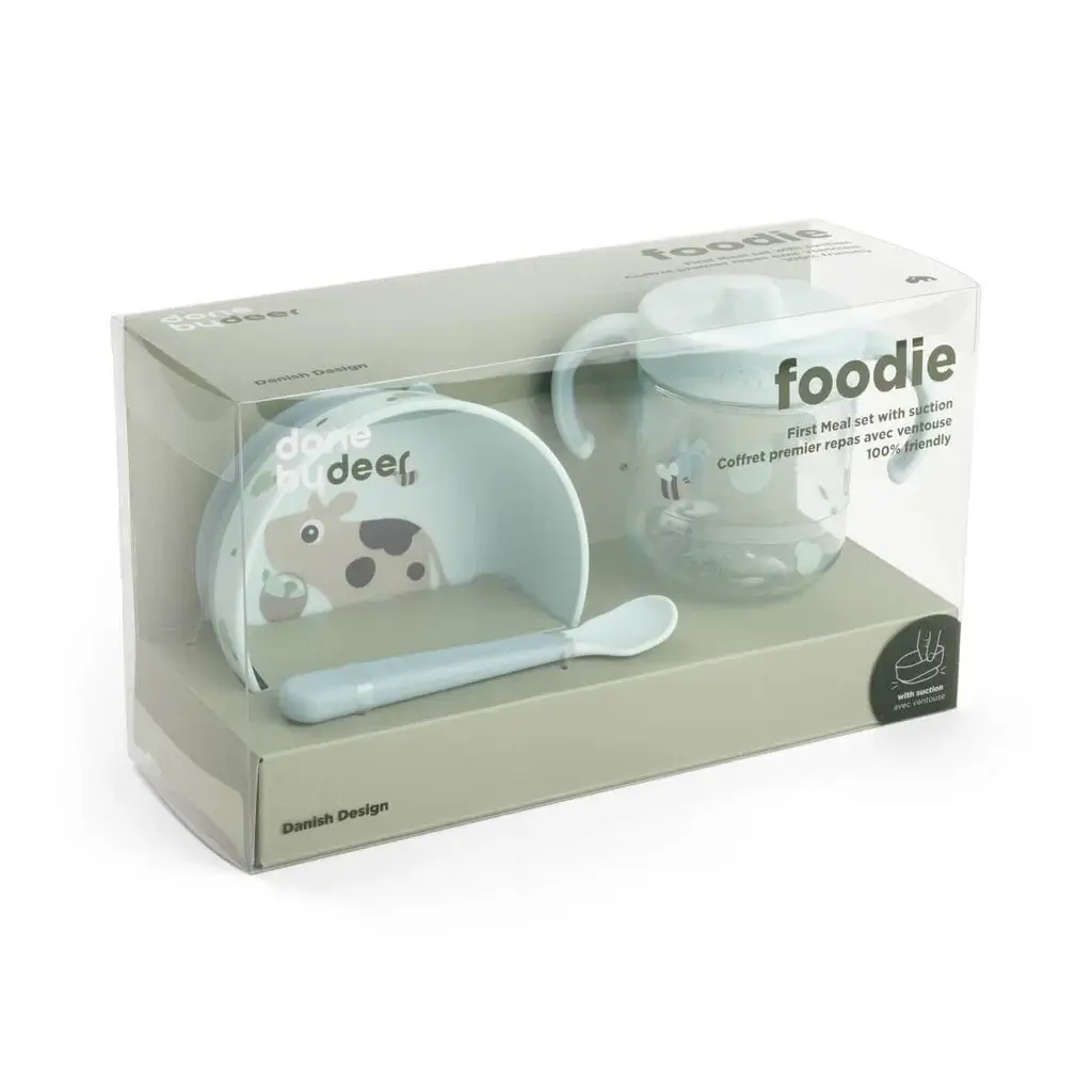 Vajilla Foodie Weaning Set Tiny Farm Blue