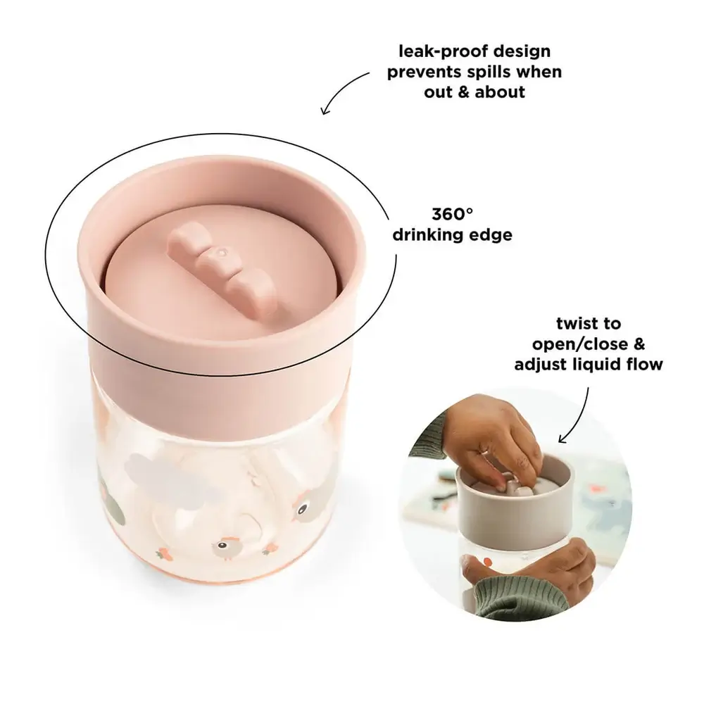Taza Aprendizaje 360° Granja Tiny Rosa