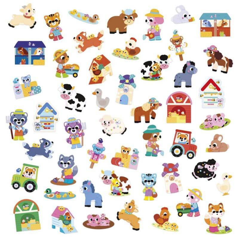 50 Pegatinas Grandes Granja