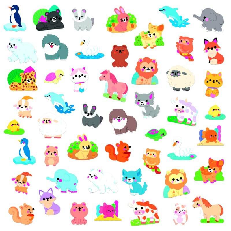 50 Pegatinas Grandes Animales
