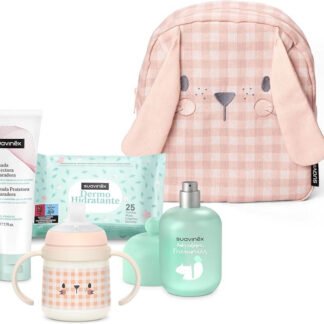 Mochila Infantil Conejo con Cosmética y Biberón