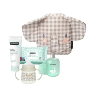 Mochila Infantil Elefante con Cosmética y Biberón