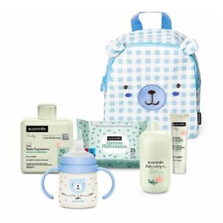 Mochila Infantil Osito con Cosmética y Biberón