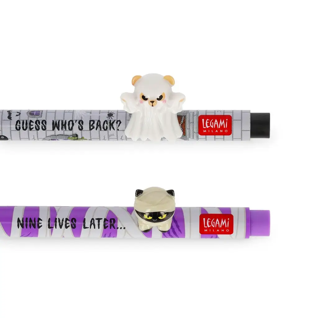 Set de 2 Bolígrafos Gel con Animal Decorativo Lovely Friends Spooky Party