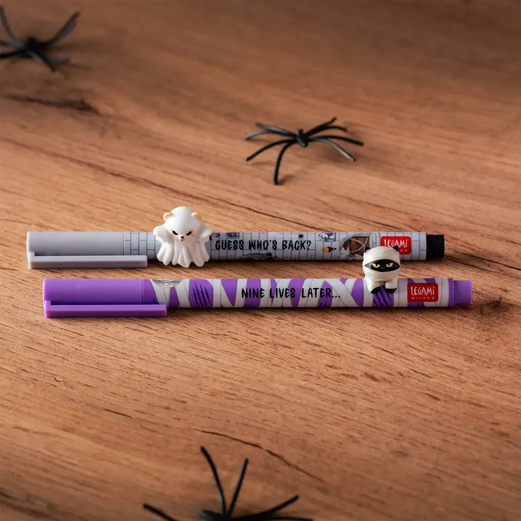 Set de 2 Bolígrafos Gel con Animal Decorativo Lovely Friends Spooky Party