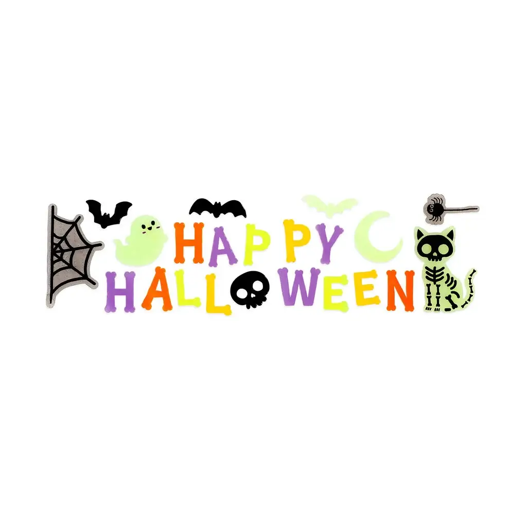 Set de Adhesivos de Gel para Ventanas Happy Halloween