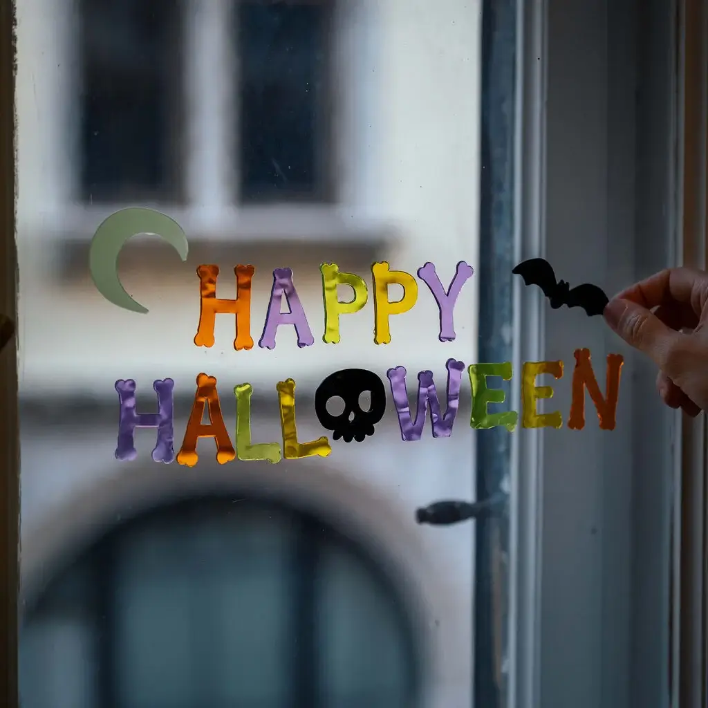 Set de Adhesivos de Gel para Ventanas Happy Halloween