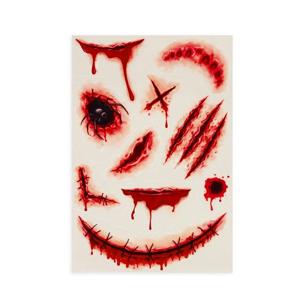 Tatuajes Temporales Halloween Cicatrices