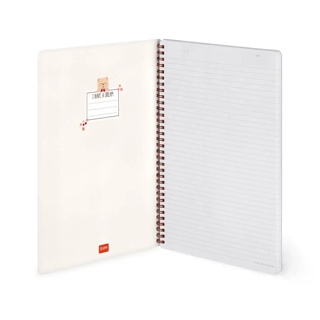 Cuaderno a Rayas Maxi A4 con Espiral Teddy Bear