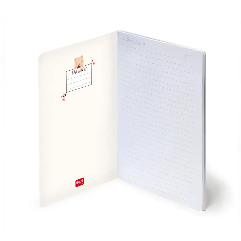 Cuaderno a Rayas Medium A5 Teddy Bear
