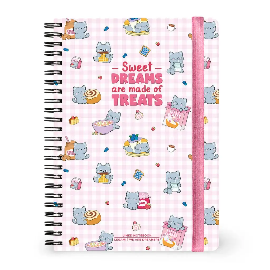 Cuaderno a Rayas A5 con Portada Rígida Kitty
