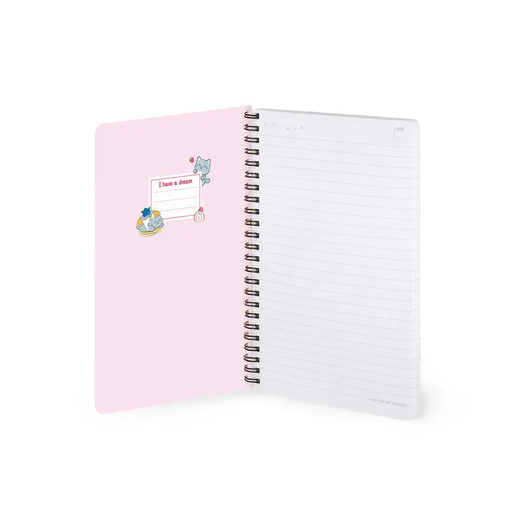 Cuaderno a Rayas A5 con Portada Rígida Kitty