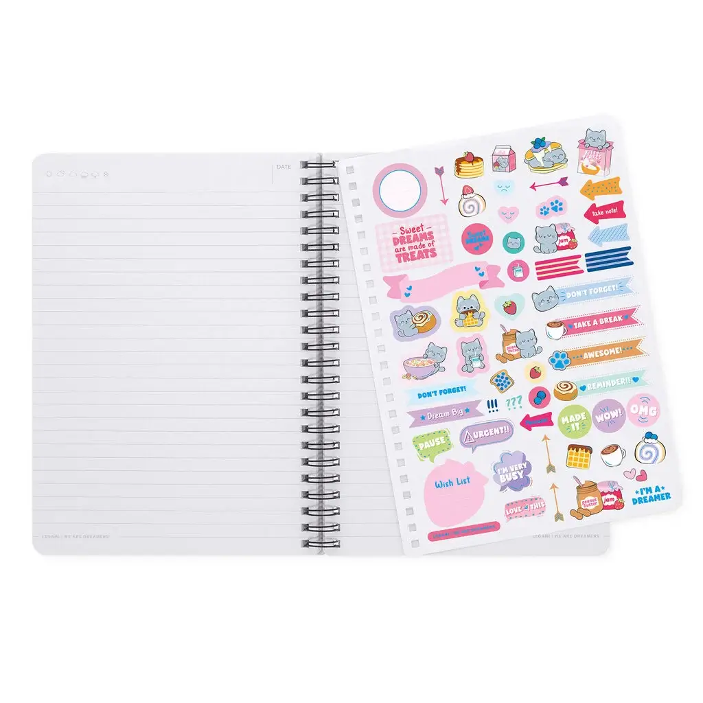 Cuaderno a Rayas A5 con Portada Rígida Kitty