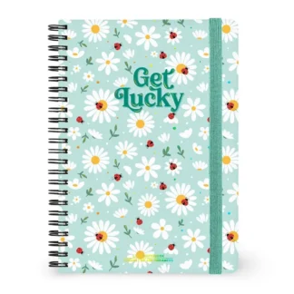 Cuaderno a Rayas A5 con Portada Rígida Ladybug Green