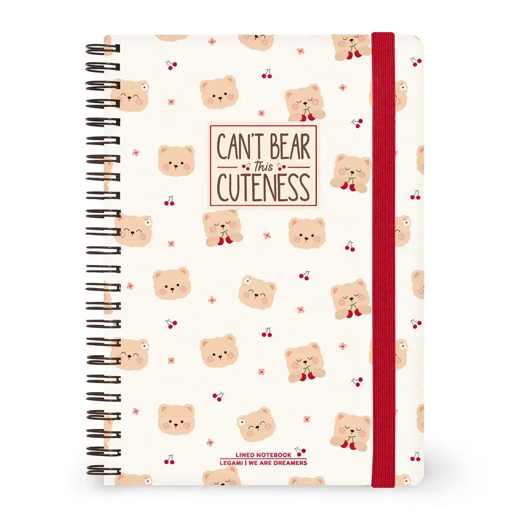 Cuaderno a Rayas A5 con Portada Rígida Teddy Bear