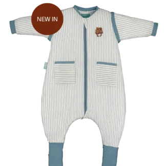 Pijama manta con mangas y calcetines antideslizantes Blue Stripes TOG 2.5